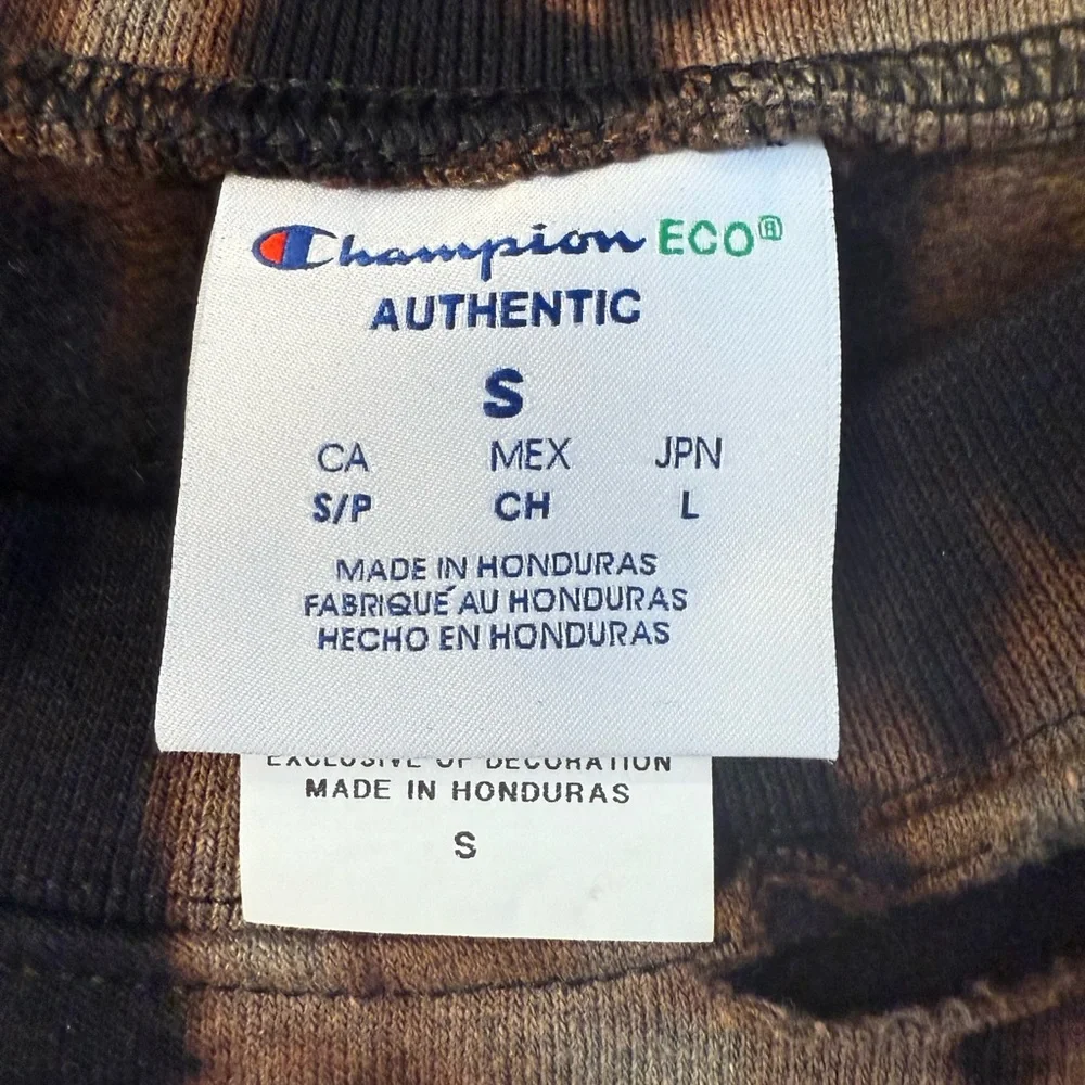 💕 Maryland Terps Champion Women’s Tie-Dye Long Sleeve - Black & Brown Sweatshirt - Picture 3 of 3